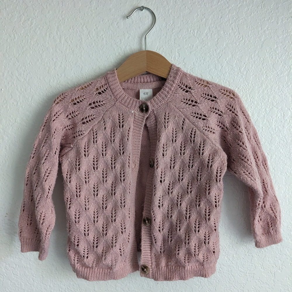 H&M Pink Knit Cardigan